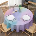 thumbnail image 3 of Dreamy Pastel Sky Round Tablecloth 60"x60",Wrinkle Wipeable Table Cloth for Kitchen Dining Room Picnic Patio Party, 3 of 6