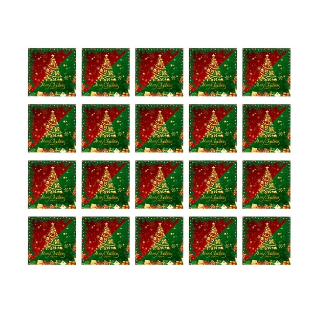 Placas de Papel de Navidad Rojo, Verde Y Oro Vajillas de Fiesta de Navidad Placas de Papel Desechables de 7 Pulgadas de 9 Pulgadas, Tazas de Papel Y Toallas de Papel
