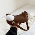 thumbnail image 1 of LNGOOR Mini Hobo Bag Stitch Detail Elegant With Bag Charm, 1 of 7