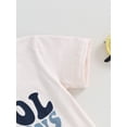 thumbnail image 6 of Infant Baby Boys Summer Shorts Set, Short Sleeve Letters Print T-shirt with Elastic Waist Shorts Outfit, 6 of 8