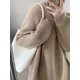 thumbnail image 3 of Suéteres de cuello alto con cremallera de gran tamaño para mujer, suéteres de moda para mujer, prendas de punto de otoño 2024, suéteres sólidos de cuello alto holgados y gruesos para mujer, 3 of 5