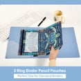 thumbnail image 5 of Ckdifva Mystery Turtle Pencil Pouch 3 Ring Zipper Pencil Case Binder Pockets Clear Top Cosmetic Bag 2 Pack, 5 of 6
