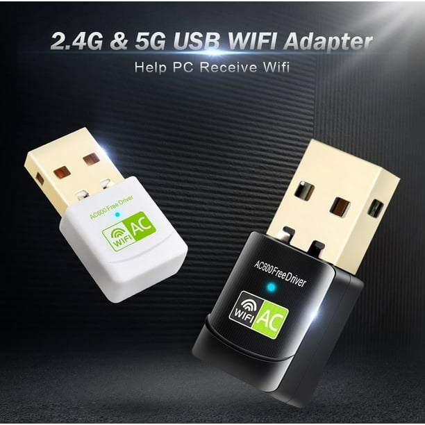 5g Dual Band 600mbps Drive Free Wifi Wireless Network Card Usb Ethernet Pc Adapter Wifi Lan Receiver Walmart Com Walmart Com