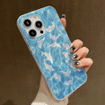 thumbnail image 5 of Para funda de IPHONE 16 15 14 13 12 11 PRO MAX 7 8 PLUS X XR XS MAX Hilo de pluma de delfín nadador borde suave anticaídas y a prueba de golpes, 5 of 5
