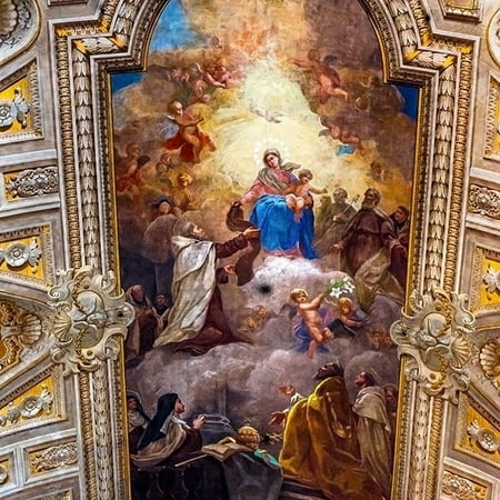 

Ceiling Fresco Basilica Santa Maria in Traspontina Church-Rome-Italy Built in the 1600s by William Perry - Item # VARPDXEU16WPE0925