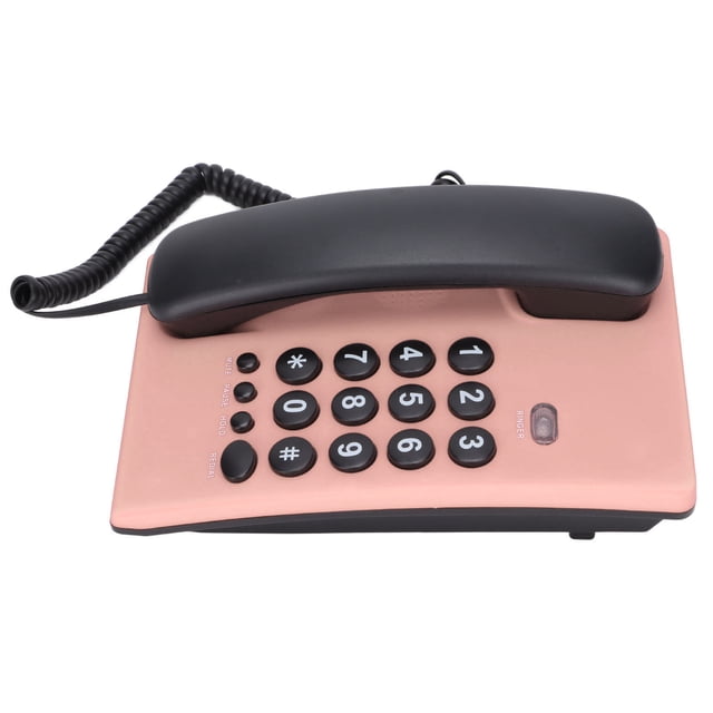 Corded Phone, Mute Function Pause Function Double Magnetic Handset Incoming Ringer Landline Telephone Hold Function for Office for Hotel for Home Red,,Blue,Orange,Rose Red