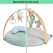 Ingenuity Cozy Spot Reversible Infant Baby Activity Gym & Tummy Time Play Mat with Self Storage