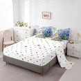 thumbnail image 5 of Homewish Wild Fox 7pcs Bedding Comforter Set,Jungle Animal Queen Bedding Sets,Rustic Flower Lavender Queen Sheet Sets For Girls Teens,Super Cozy Room Decor Reversible, 5 of 8