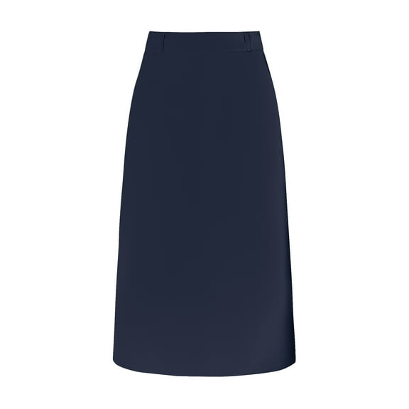 DARING DIVA Women's Pencil Skirt with High Waist and Split Back XL Navy Blue