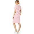 thumbnail image 3 of Tommy Hilfiger Women's Short-Sleeve Striped Polo Dress - English Rose/Bright White - (Large), 3 of 3