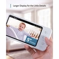 thumbnail image 3 of eufy Security, SpaceView Pro Video Baby Monitor con pantalla de 5", audio bidireccional, 720p, giro e inclinación, visión nocturna, reproductor de canciones de cuna, lente gran angular no incluida (no, 3 of 5