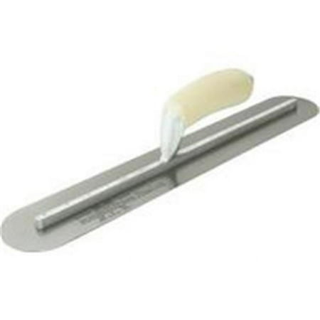 Marshalltown MXS20FR Finishing Trowel, Tempered Blade, Curved Handle, Spring Steel Blade, Gray Handl