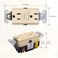 thumbnail image 4 of Faith 15A GFCI Outlets, Slim, GFI Receptacles, Ivory, 3 Pack, 4 of 6