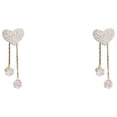 thumbnail image 1 of Pendientes con borlas microincrustadas, pendientes femeninos de aguja de plata, pendientes de temperamento suave, pendientes de moda, 1 of 5