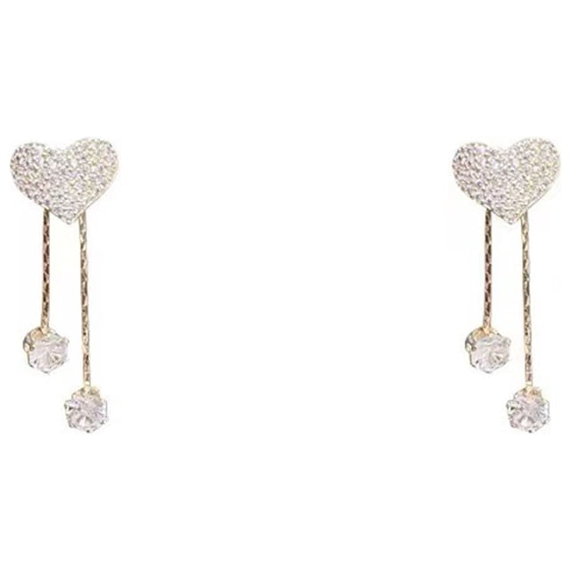 Pendientes con borlas microincrustadas, pendientes femeninos de aguja de plata, pendientes de temperamento suave, pendientes de moda