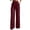 Wine, variant on Lmnyox Wide Leg Pants for Women Fashion Solid Color High Waist Drawstring Pants Loose Dress Trousers with Pockets