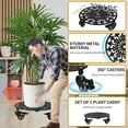 thumbnail image 3 of Support de Plante Roulant avec Roues 2 Pack Caddy de Plante en Métal Robuste 11 Pouces Support de Plante en Fer Forgé Rouleaux Ronds pour Grandes Plantes en Pot et Pot de Fleurs Noir, 3 of 6