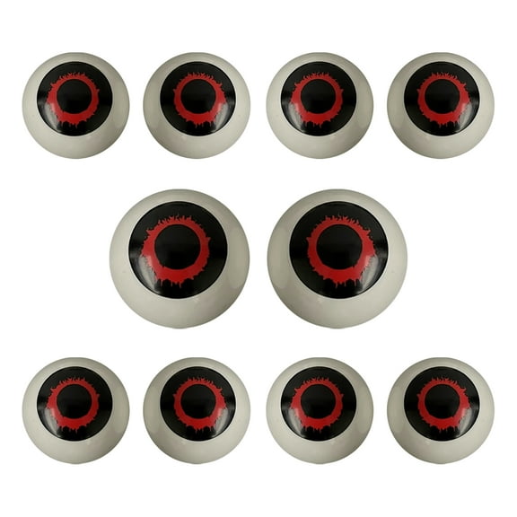 Halloween Eyes Semi-circular Bowl-shaped Hollow Eyes Bleeding Eyeballs Spoof Horror Eyeball Toys Halloween Gifts 10Pcs Red Big Black Pupils