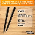 thumbnail image 4 of 10 Alston Hotel Pens Pack - Ballpoint, Gold Metal Accent - Black, 4 of 5