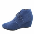 thumbnail image 2 of Patricia-1 Women's Casual Oxford Ankle Booties Lace up Low Wedge Shoes, 2 of 2