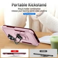thumbnail image 4 of Designed for iPhone 16 Plus Case, Military-Grade Drop Protection, Shockproof Phone Case Cover, Magnetic Car Mount Ring Kickstand Bumper Hard Case for iPhone 16 Plus, Pink, 4 of 10