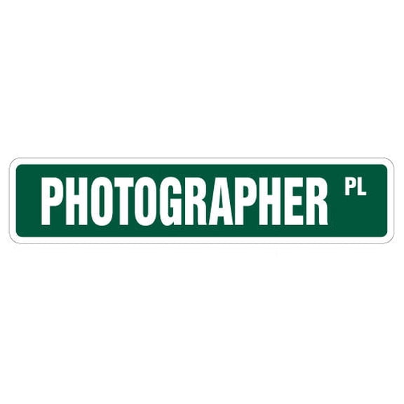 PHOTOGRAPHER Street Sign camera lens digital pictures model | Indoor/Outdoor |  30" Wide