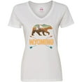 thumbnail image 3 of Inktastic Wyoming Vacation Bear Silhouette Women's V-Neck T-Shirt, 3 of 5