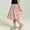 Pink, variant on Toddler Girls Pleated Skirt Bow Elastic Waist Floral Prnted A Line Summer Skirt Stretch Soft Mid Length Layered Skirt Pink Size 3T