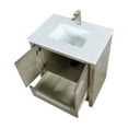 thumbnail image 3 of Lafarre 30 in W Rustic Acacia Bath Vanity, Cultured Marble Top & Brushed Nickel Faucet Set, 3 of 6