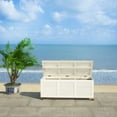 thumbnail image 3 of Safavieh Outdoor 50 lbs Eucalyptus Wood Storage Box Distressed White, 3 of 4