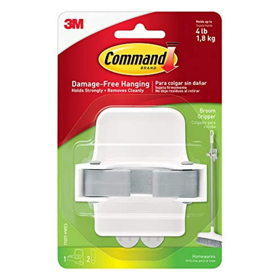 Command Broom Gripper, 1-Gripper (17007-HWES), Organize Damage-Free