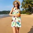 thumbnail image 3 of Fotbe Floral Vintage Vestido de Verano sin Mangas para Mujer – Vestido Midi Línea A, Estilo Camiseta Floral, Vestido Playero Casual y Fluido, 3 of 7