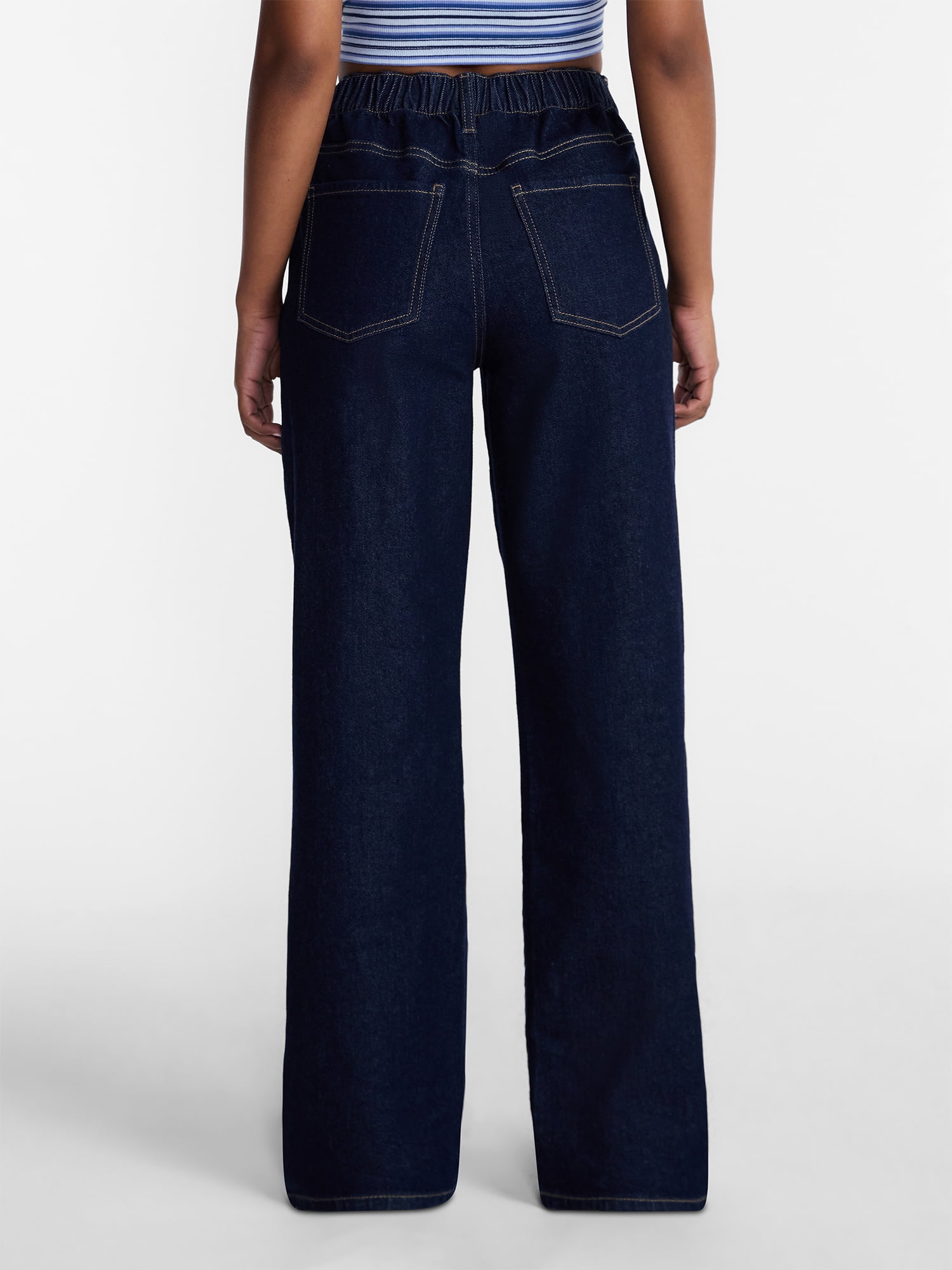 No Boundaries High Rise Baggy Wide Leg Jeans, 32'' Inseam, Women's and Women's Plus, Sizes XXS-4X