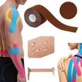 thumbnail image 2 of Athletic Tape, 5.4 Yards Sports Tape, Strong Easy Tear Wrist Ankle Tape, No Sticky Residue for Gymnastics, Boxing, Climbing, Lacrosse, Climbing, Hockey and Other Sports, Brown, 1 Inch, 2 of 9
