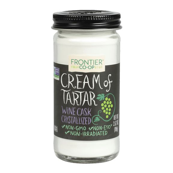 Frontier Co-op Cream of Tartar, Wine Cask Crystallized, 3.52 oz Bottle