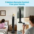 thumbnail image 6 of Keenstone Tower Fan for Bedroom, 38 Inch Bladeless Fan, 75° Oscillating Fan, Quiet Floor Fan with Remote, LED Display, 3 Speeds 3 Modes, 7.5H Timer, Standing Fans for Home Living Room Office - Black, 6 of 13