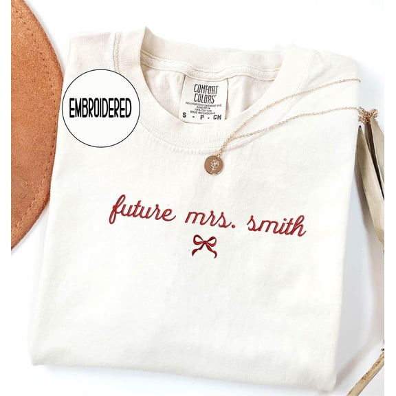 Embroidered Future Mrs. Shirt: Personalized Engagement Gift