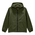 thumbnail image 5 of ZACPNCV Boys Rain Jacket Waterproof Windbreaker Jacket Solid Hooded Outdoor Coat with Pockets 4-15Y,A-Olive Green, 5 of 9
