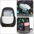 thumbnail image 4 of Mushroom and Moon Black Pattern 17" School Backpacks for Teens,Waterproof Oxford Fabric,S-Shape Padded Straps for School,Travel,Hiking,Camping, 4 of 6