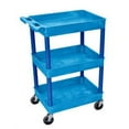 thumbnail image 2 of Luxor 18" x 24" Three Shelf Tub Utility Cart - Blue, 2 of 2