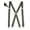 Olive, variant on Mens Elastic X Back No Slip "Pin Clip" Straight Clip Suspenders - Grey (Regular 46" Long)