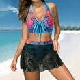 thumbnail image 3 of Maillots de Bain Deux Pièces pour Femmes Noué à Nouer avec Robe de Bain, 3 of 7
