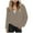 Khaki, variant on Sweatshirts for Womens Long Sleeve Round Neck Half Zip Pullover Solid Color Loose Fit Tops Khaki,XL