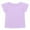 Purple, variant on REDARER Girls Wavy Sleeve T-Shirt Summer Crew Neck Short Sleeve Top Casual Comfortable Plain Tee For Kids Everyday Wear,Color:Hot Pink,Size:3-4 Years