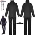 thumbnail image 5 of Disfraz de Gojo Satoru para hombre y niño, color negro y azul, con parche en el ojo, pelucas, gafas, uniformes de Anime para fiesta de Halloween, 110-3XL, 5 of 5