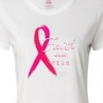 thumbnail image 4 of Inktastic Faith over Fear Breast Cancer Awareness with Pink Ribbon Women's T-Shirt, 4 of 5