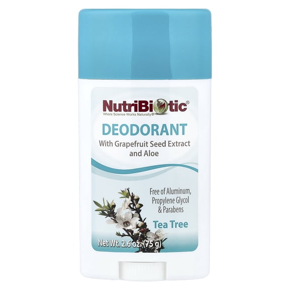 NutriBiotic Deodorant, Tea Tree with GSE, 2.6 Ounce Stick