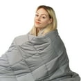 thumbnail image 2 of 17 lbs Weighted Blankets 100% Cotton w/ Glass Beads Light Grey 60"x80", 2 of 8