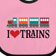 thumbnail image 4 of Inktastic I Love Trains Boys or Girls Baby Bib, 4 of 4