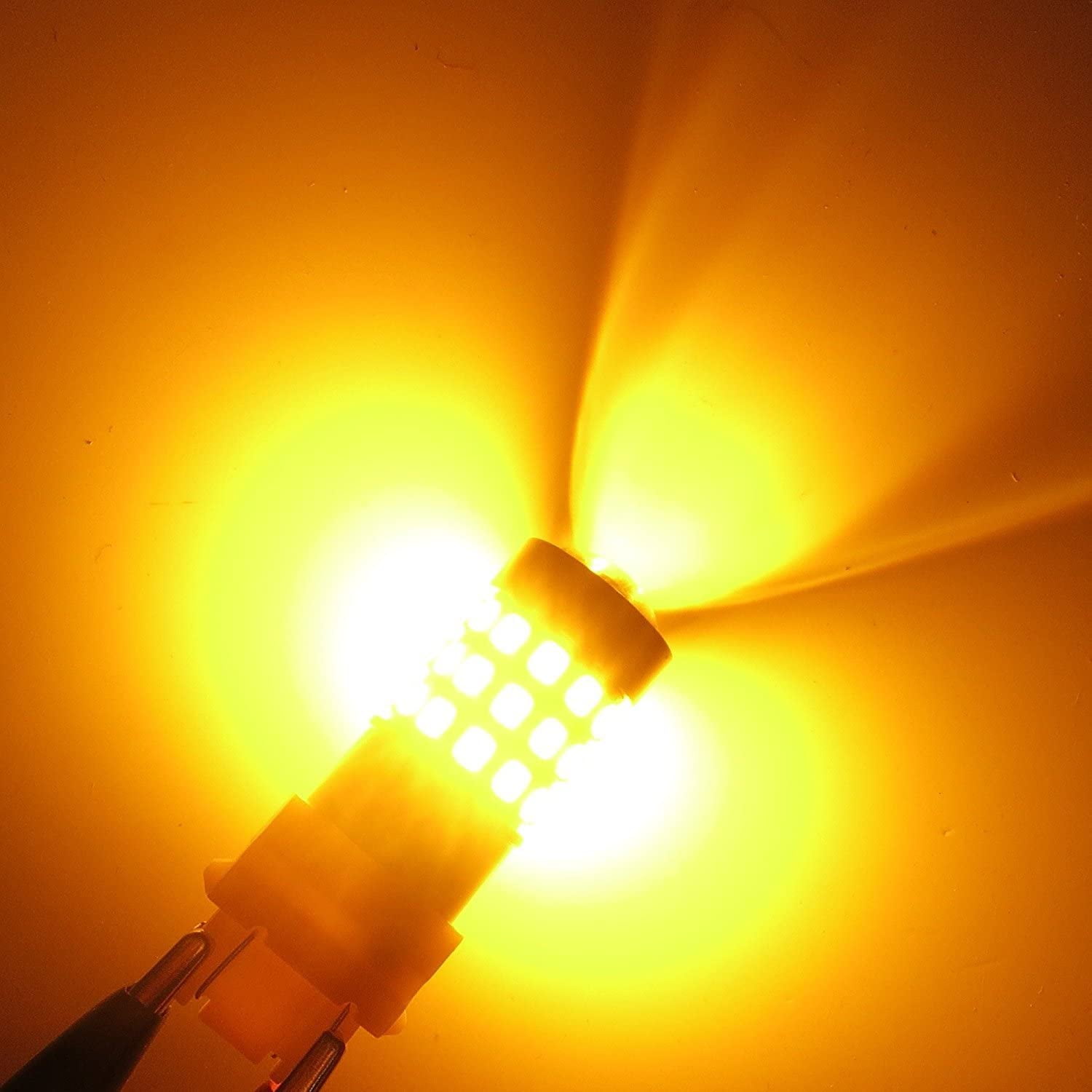 Alla Lighting 2x Super Bright Amber Yellow 3457NAK 3457AK LED Bulbs Front  Inner Turn Signal Lights Blinker Light Lamp for 2011-2013 2014 2015 2016  2017 Leaf 